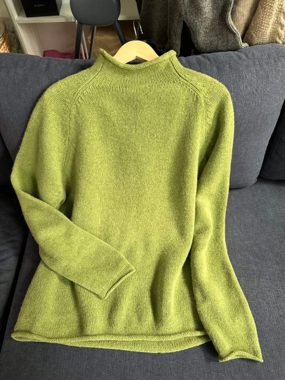 J. Crew 90s Vintage Roll Neck rollneck Pullover Sweater Chunky Wool Oarsman L - Picture 6 of 6